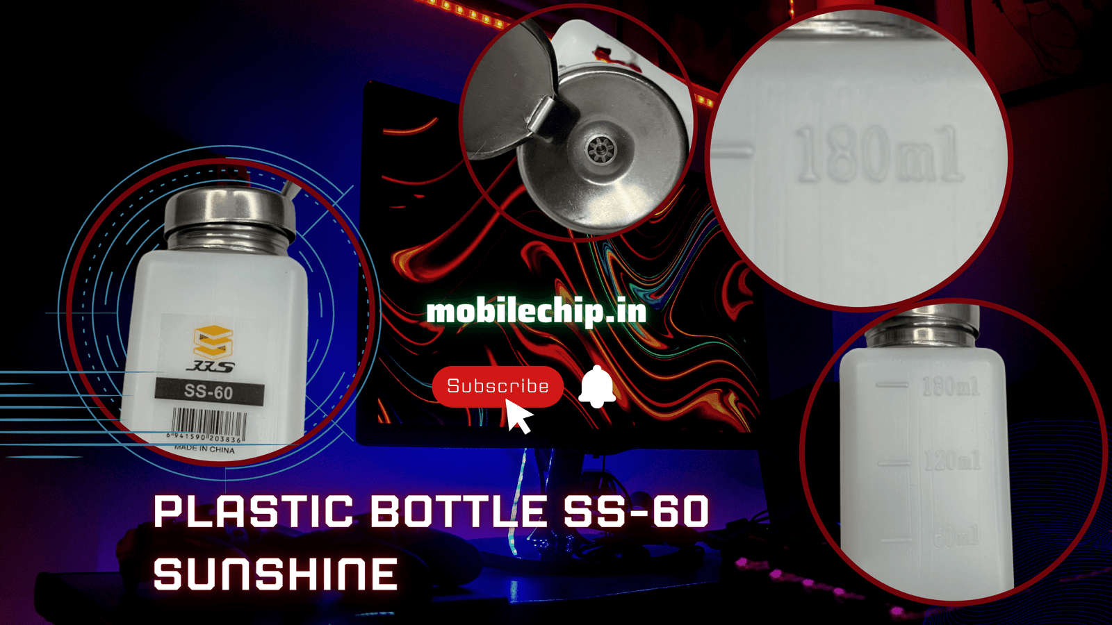 SUNSHINE MOBILE CLEANING LIQUID BOTTLE SS-60